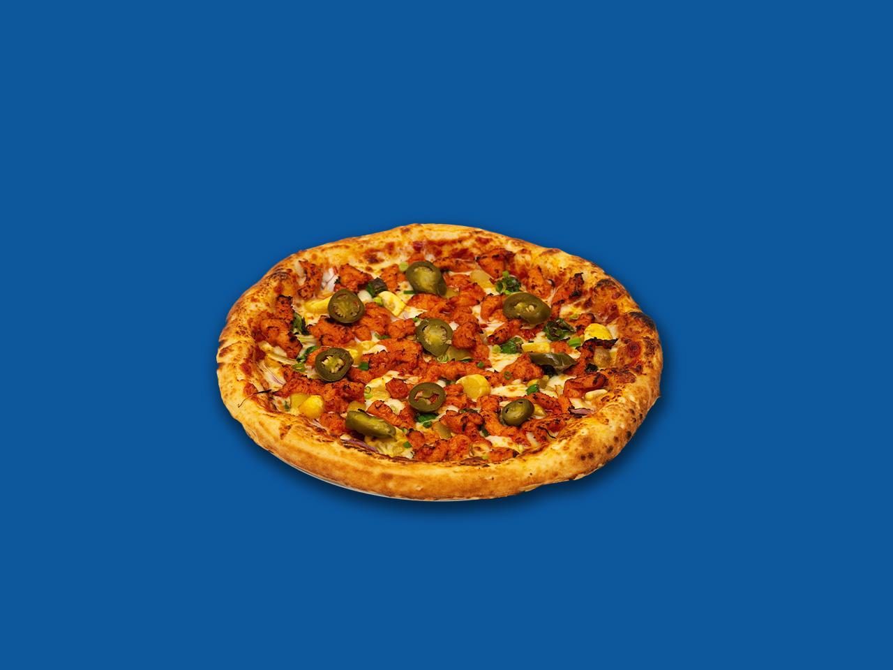 스파이시 치킨 피자 - 닭갈비양념 닭가슴살, 밤, 꽈리고추